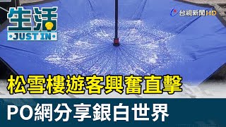 下霰囉！松雪樓遊客興奮直擊 PO網分享銀白世界【生活資訊】