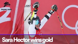 Sara Hector wins gold 🇸🇪 Beijing 2022