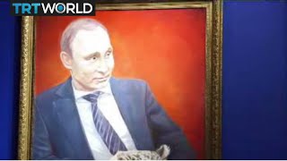 Super Putin Exhibition: Images depicting Putin as a hero go on display