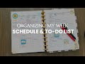 Organizing my week in my planner | Spilling water on my planner #planwithme #organizewithme