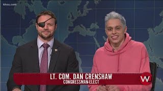 Dan Crenshaw accepts Pete Davidson's apology during surprise 'SNL' visit