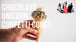Chocolate Unicorn Confetti Cones | Everyday Gourmet S10 Ep14
