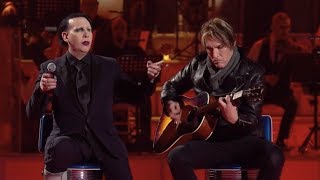 Marilyn Manson and Tyler Bates performing Sweet Dreams Acoustic live on italian TV show MUSIC
