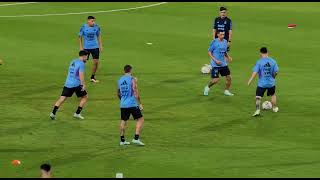 Messi Di Maria Paredes De Paul …Team Argentina practicing before WorldCup 2022