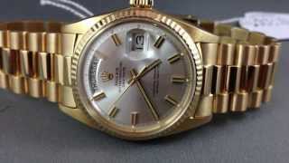 VINTAGE WRIST WATCHES - Rolex 1803 President Day-Date in 18K Yellow Gold