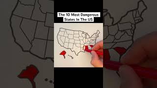 The 10 Most Dangerous States In The US 🇺🇸 #usa #unitedstates #map #geography #states