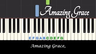 Amazing Grace sing-along piano lesson with free sheet music