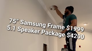 How we installed a 75” Samsung Frame and 5.1 Surround Sound