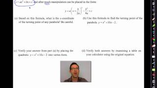 Common Core Algebra II.Unit 6.Lesson 8.Completing the Square and Shifting Parabolas