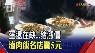 豬價飆新高!金峰滷肉飯.小王煮瓜漲5元 鬍鬚張滷肉飯暫不跟進｜非凡財經新聞｜20230405