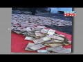 crores of bank notes moistened in flood water in asika