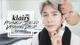 FADE ACNE SCARS! Klairs Freshly Juiced Vitamin Drop Review - Edward Avila