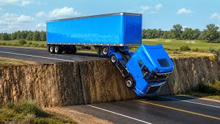 Cars vs Unfinished Road Challenge #11 in BeamNG Drive!