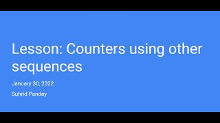 Counters Using other sequences
