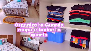 Organizei o guarda roupa e faxinei todo o quarto #vlog #organização #faxina #faxinaboa