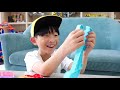 예준이와 예성이의 슬라임 자석 과학 실험 가족놀이 magnetic science experiments