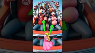 Team Mario's first time on a roller coaster #mario #rollercoaster #mariobros