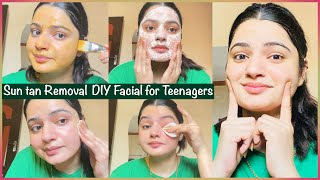 4 Easy Steps DIY Facial For Teenagers | Skin Whitening facial |