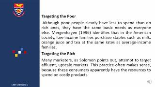 Consumer Behaviour Unit 5 Session 5