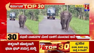 TOP 30 : ಸಫಾರಿ ವಾಹನಗಳ ಮೇಲೆ ದಾಳಿಗೆ ಮುಂದಾದ ಆನೆ ​ | @newsfirstkannada