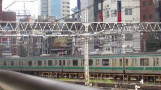 【新宿駅_13番線・14番線】埼京線_E233系6000番台 当駅止_折り返し_快速大宮行(下り)　E233系6000番台 発車_新木場始発_快速川越行(下り)