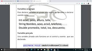 Variables en Java Netbeans