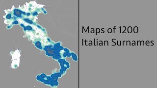 Maps of 1200 Italian Surnames