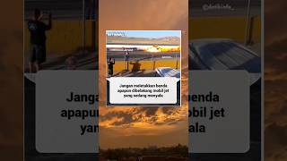 Jangan meletakkan benda apapun dibelakang Mobil Jet #shorts #facts #faktaunik