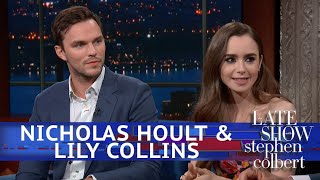 Stephen Nerds Out With 'Tolkien' Stars Nicholas Hoult & Lily Collins