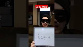 The Official Daily Word Is | Regime | #shorts #fyp #education #words #learning #lol #meme