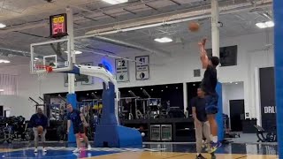 Mavericks new addition Quentin Grimes, at the practice facility after the 1st summer league practice