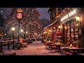 warm jazz vibes☕cozy coffee shop ambience with soft piano jazz music for chilly nights ~ winter jazz