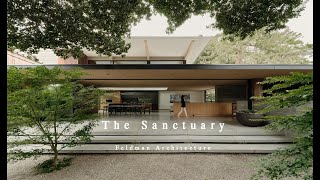 The house is sited quietly behind the large heritage oak tree with its canopy stretching across