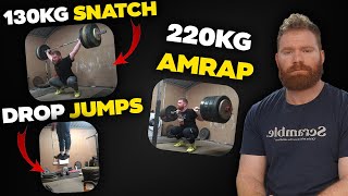 New Snatch Variations, 220kg AMRAP \u0026 Vertical Jump Training