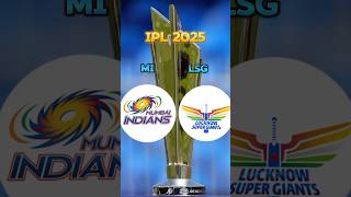 MI VS LSG IPL 2025 COMPARISON | #shorts