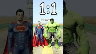 SUPERMAN vs HULK in GTA 5! (BATTLES) #shorts