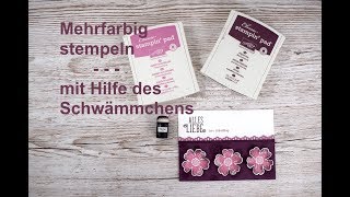 🏳️‍🌈 Mehrfarbig stempeln - Motiv mit Schwämmchen einfärben - Stampin' Up!