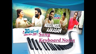 Neeli Neeli Aakasam Song Keyboard Notes | Anup Rubens | Pradeep | 30 rojullo preminchadam ela
