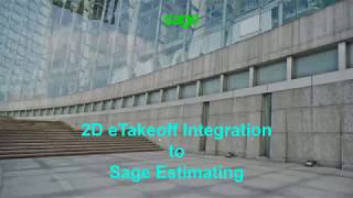 2D eTakeoff Integration to Sage Estimating