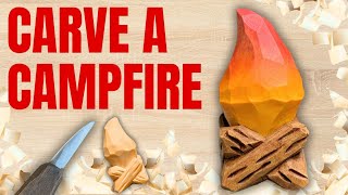 How to Carve a Campfire - Beginner Whittling Project, Full Tutorial