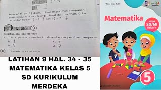 BAB. 2 LATIHAN 9 HALAMAN 34 - 35 MATEMATIKA KELAS 5 KURIKULUM MERDEKA PENERBIT ERLANGGA @ilmusaya