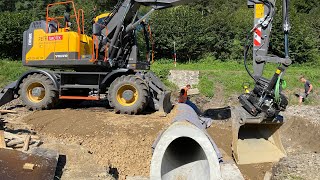 BACKFILL OF THE CULVERT WITH VOLVO EW160 & STEELWRIST X20