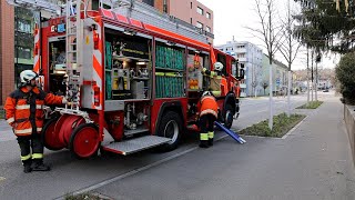 Schadenplatzsicherung bei einem Feuerwehreinsatz