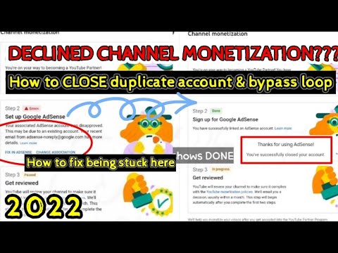 HOW TO: Fix Decline Adsense Monetization |Bypass Loop Closing Duplicate ...