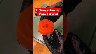 1-Minute Tomato Rose Tutorial  #tomatorose #cookingtutorial #kitchenhacks #food #americanyoutube