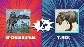 SPINOSAURUS(VIDA REAL) VS TYRANOSAURIO REX(VIDA REAL) - PELEA