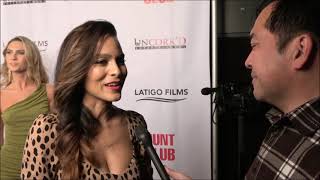 Maya Stojan Carpet Interview at Hunt Club Premiere