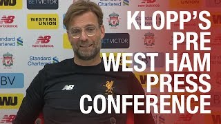 Jürgen Klopp's West Ham press conference live from Melwood
