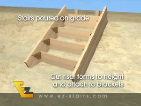 How to build concrete stairs the easy way. How to build concrete stairs the easy way.
