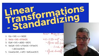 Linear transformations - Standardizing